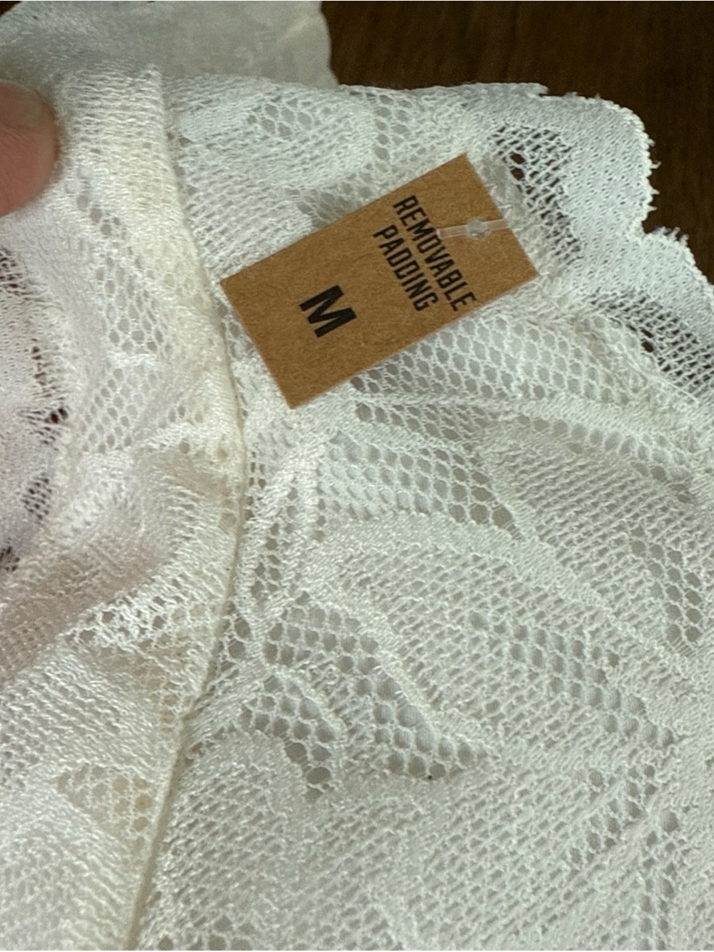 PINK Victoria's Secret White Lace Halter Bralette medium NWT - Picture 5 of 5